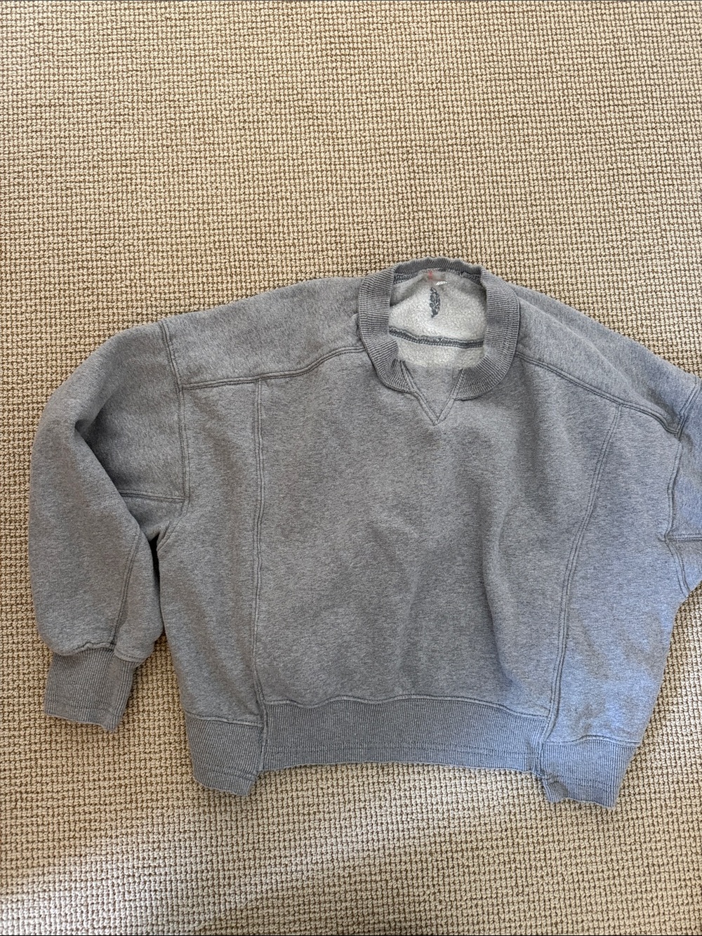 Classic Grey Crewneck Sweater Women’s Comfort Pullover